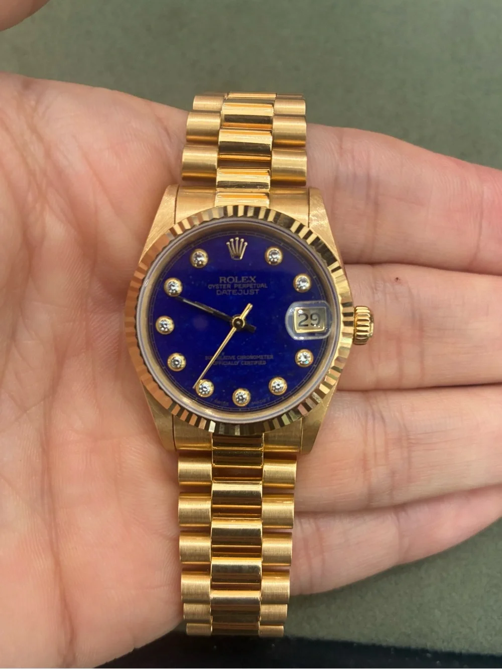 Rolex factory lapis